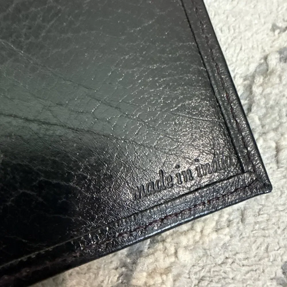 Vintage Christopher Hayes Checkbook Cover Wallet Calfskin Leather Wallet